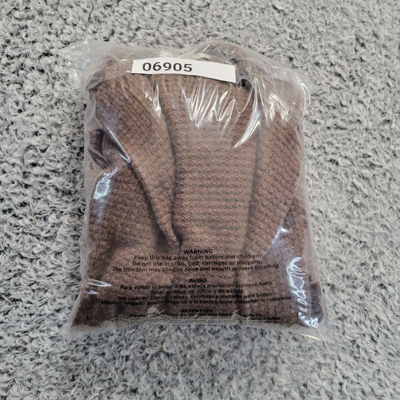 Madewell Sweater Women Extra Small Brown Merino Wool Classiccore Cardigan Casual - Picture 7 of 7